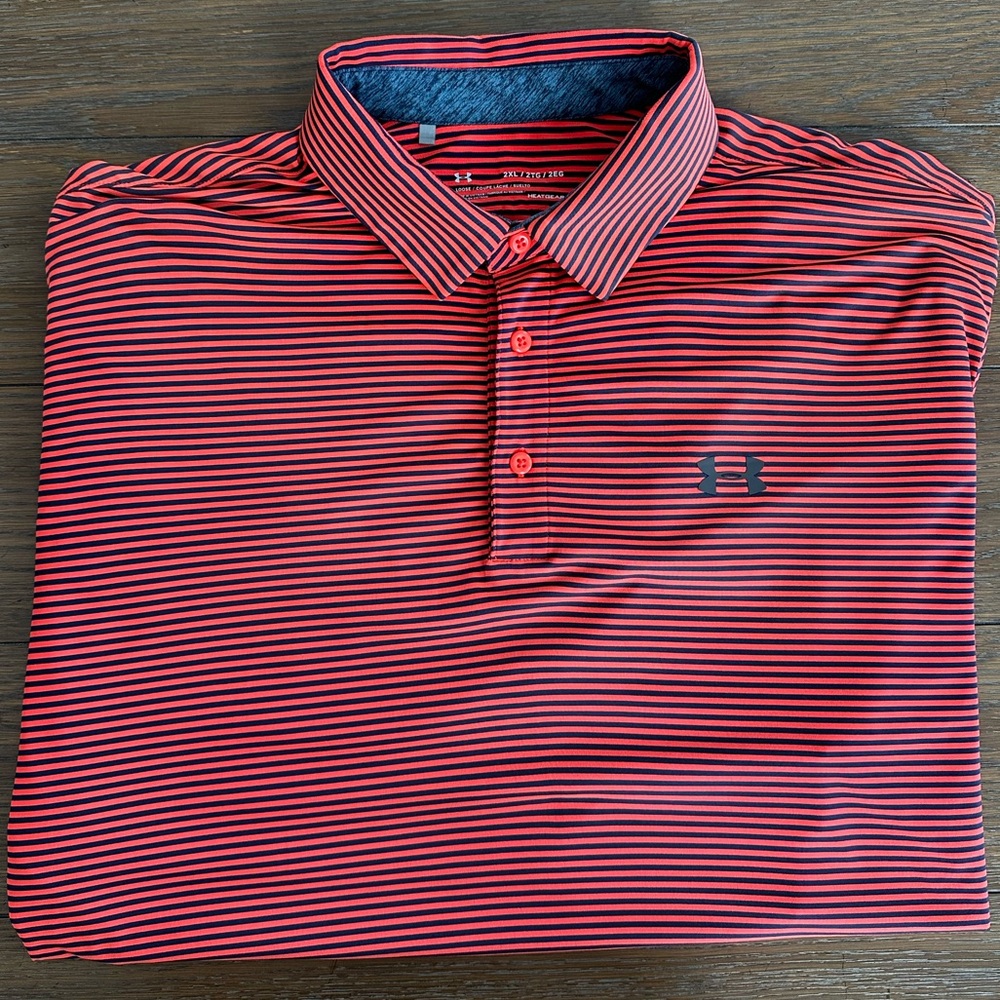 Under Armour Men's Polo Shirt in Stripes Size XXL